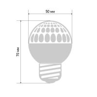 Лампа светодиодная 1Вт шар d50 9LED красн. E27 Neon-Night 405-212