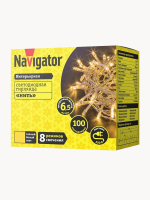 Гирлянда светодиодная 61 807 NGF-S01-100WW-5-6.5m-230-C8-TR-IP20 Navigator 61807