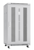 Шкаф монтажный телекоммуникационный напольн. ND-05C-22U60/100 19дюйм 22U 600х1000х1166мм для распределит. и серверн. оборудования; передн. и задн. перфорир. двери ручка с замком RAL 7035 сер. Cabeus 7200c