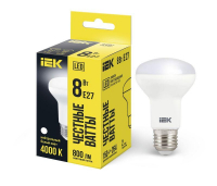 Лампа светодиодная 8Вт R63 4000К нейтр. бел. E27 720лм 230-240В IEK LLE-R63-8-230-40-E27