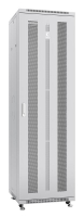 Шкаф монтажный телекоммуникационный напольн. ND-05C-42U60/80 19дюйм 42U 600х800х2055мм для распределит. и серверн. оборудования; передн. и задн. перфорир. двери ручка с замком RAL 7035 сер. Cabeus 7204c