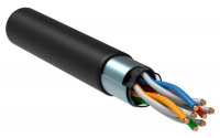 Кабель витая пара F/UTP кат.5E 4х2х24AWG solid LSZH черн. (305м) (м) ITK LC3-C5E04-329