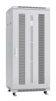 Шкаф монтажный телекоммуникационный напольн. ND-05C-27U60/80 19дюйм 27U 600х800х1388мм для распределит. и серверн. оборудования; передн. и задн. перфорир. двери ручка с замком RAL 7035 сер. Cabeus 7224c