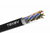 Кабель витая пара F/UTP 4х2х24AWG(0.48мм) кат.5E PE outdoor Fluke tested 305м (м) TOKOV ELECTRIC TKE-C05-F/UTP-42-5E-305-OD