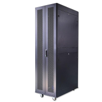Шкаф серверный телекоммуникационный напольн. ND-SC-42U80/120-BK 19дюйм 42U 800х1200мм для распределит. и серверн. оборудования; передн. и задн. двойн. перфорир. двери ручки с замком RAL 9004 черн. Cabeus 11122c