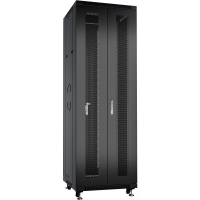 Шкаф монтажный телекоммуникационный напольн. ND-05C-47U60/120-BK 19дюйм 47U 600х1200х2277мм для распределит. и серверн. оборудования; передн. и задн. двойн. перфорир. двери ручки с замком RAL 9004 черн. Cabeus 9753c