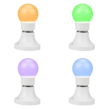 Лампа светодиодная 3Вт шар d50 9LED RGB E27 Neon-Night 405-512