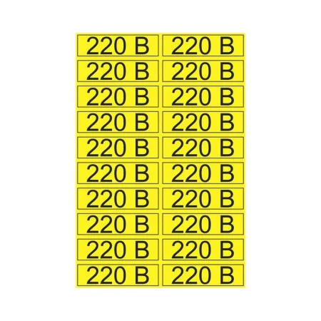 Наклейка знак электробезопасности "220В" 15х50мм Rexant 56-0007-1