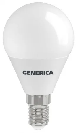 Лампа светодиодная G45 12Вт шар 6500К E14 230В GENERICA LL-G45-12-230-65-E14-G