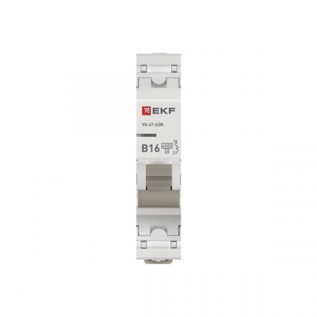 Выключатель автоматический 1п B 16А 4.5кА ВА 47-63N PROxima EKF M634116B