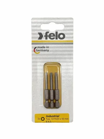 Биты TX10/TX15/TX20 50мм Industrial (блист.3шт) FELO 03693116