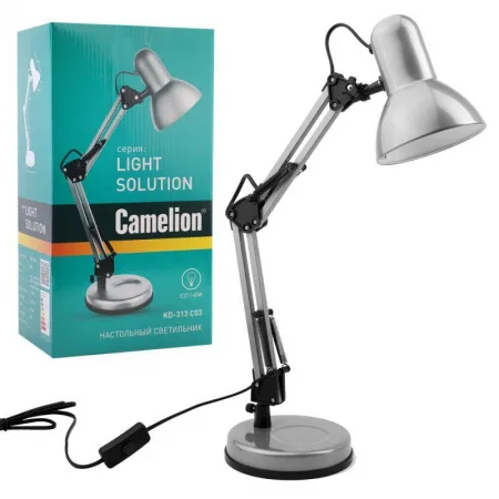 Светильник настольный KD-313 C03 40Вт E27 230В серебр. Camelion 13641