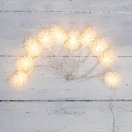 Гирлянда светодиодная "Шишки" 1.5м 10LED тепл. бел. 0.1Вт IP20 провод прозр. ПВХ элементы питания 2хAA (не в компл.) Neon-Night 303-098