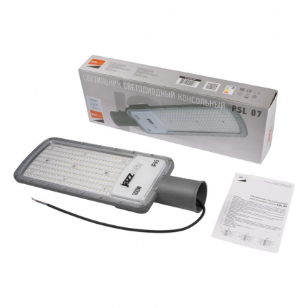 Светильник светодиодный PSL 07 100Вт 5000К IP65 180-260В AC ДКУ уличный JazzWay 5041097