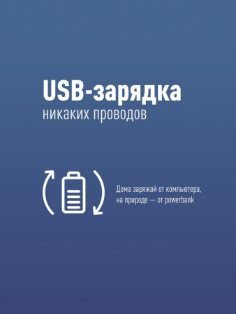 Шапка с фонариком 215х205х5 син. (фонарь 66х50х15мм снимается; аккум. 3.7В/200мА.ч) 3 режима свечения Космос KOCHat_b