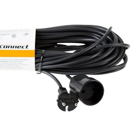 Удлинитель-шнур 1х10м без заземл. 6А IP20 ПВС 2х0.75 1300Вт черн. PROCONNECT 11-7114