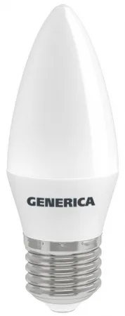 Лампа светодиодная C35 10Вт свеча 6500К E27 230В GENERICA LL-C35-10-230-65-E27-G