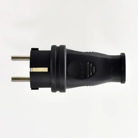 Вилка кабельная 1ф 1х16А 2P+E 220-240В IP44 каучук LEZARD 106-0400-0105/105