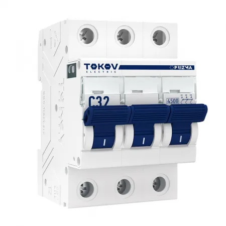 Выключатель автоматический модульный 3п C 32А 4.5кА PRIZMA TOKOV ELECTRIC TKE-PZ45-MCBI-3-32-C