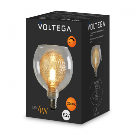Лампа светодиодная Loft Led G125 4Вт 2700К E27 DIM Voltega 8546