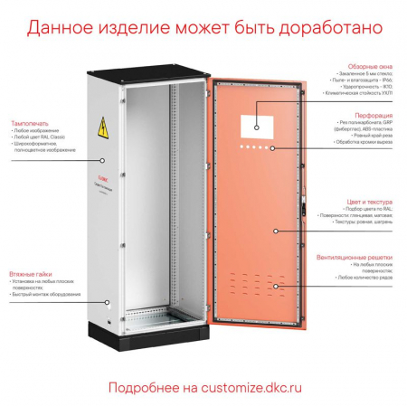 Дверь сплошная для шкафов CQE N 2000х1000мм DKC R5NCPE20100