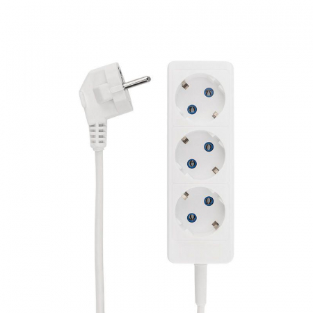 Удлинитель 3х5м с заземл. 6А IP20 PREMIUM ПВС 3х0.75 бел. PROCONNECT 11-2418
