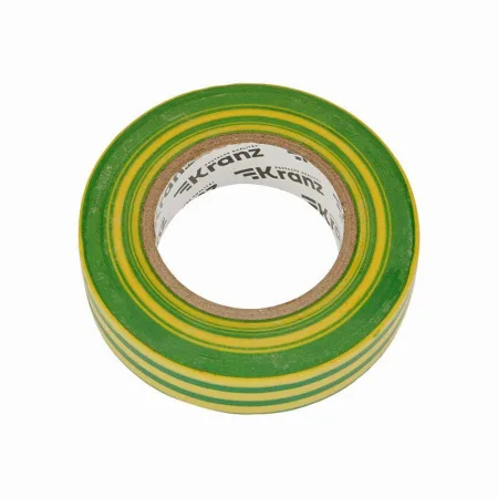 Изолента ПВХ 0.13х19мм 25м желт./зел. (уп.5шт) Kranz KR-09-2207