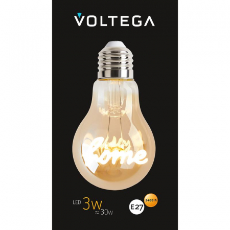 Лампа светодиодная филаментная Loft 271 A60 3Вт 2400К E27 Voltega 8581