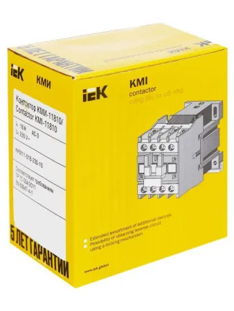 Контактор КМИ-11810 18А 230В/АС3 1НО KARAT IEK KKM11-018-230-10
