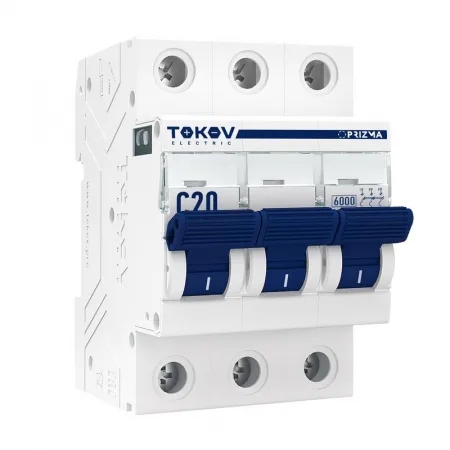 Выключатель автоматический модульный 3п C 20А 6кА PRIZMA TOKOV ELECTRIC TKE-PZ60-MCBI-3-20-C