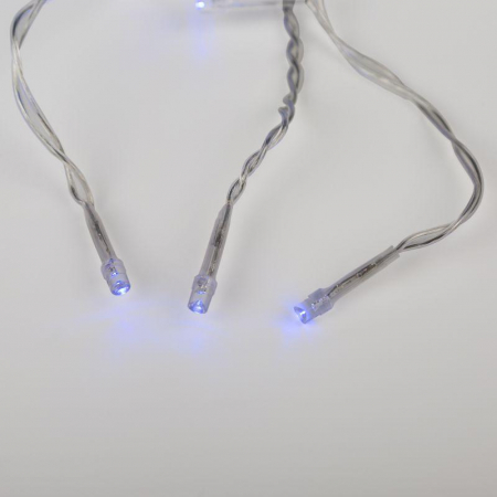 Гирлянда "Айсикл" (бахрома) 1.8х0.5м 48LED син. 3Вт 230В IP20 провод прозр. Neon-Night 255-013
