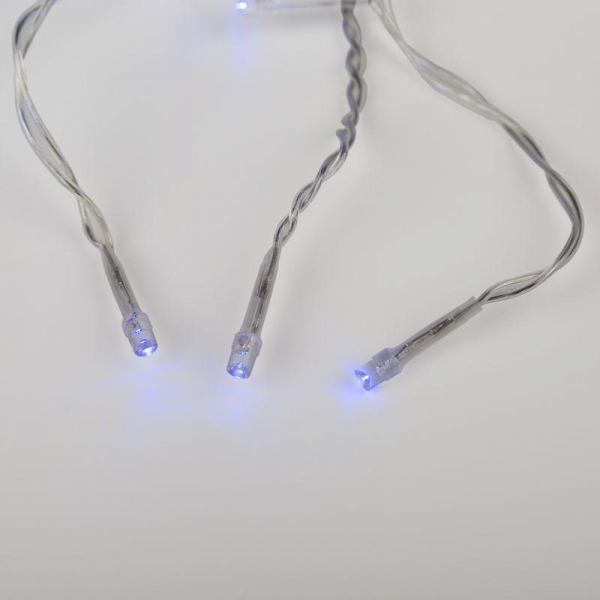 Гирлянда "Айсикл" (бахрома) 1.8х0.5м 48LED син. 3Вт 230В IP20 провод прозр. Neon-Night 255-013