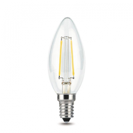 Лампа светодиодная филаментная Black Filament 5Вт свеча 2700К тепл. бел. E14 420лм GAUSS 103801105