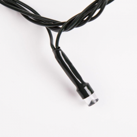 Гирлянда светодиодная "Твинкл Лайт" 20м 160LED бел. 8Вт 230В IP20 с контроллером 8 режимов провод темн. зел. ПВХ Neon-Night 303-115