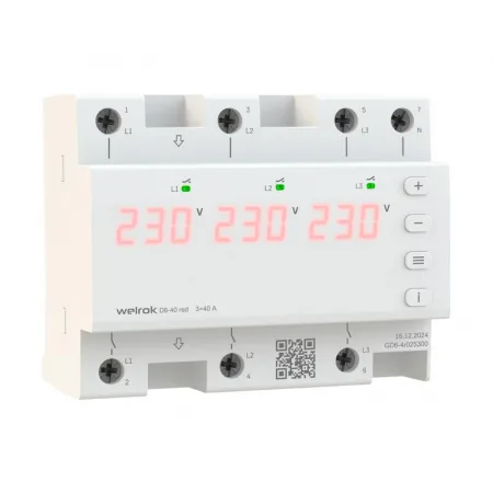 Реле напряжения D6-40 red Welrok 4660251140397