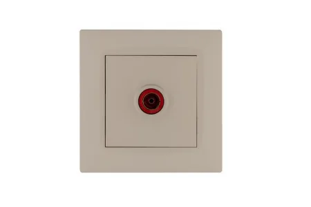 Розетка TV проходная Karea RIZZ крем Makel 88010007