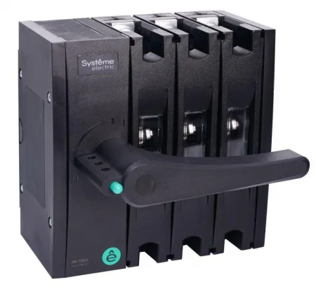 Выключатель-разъединитель SYSTEMEPACT SD160 3п 100А рукоятка фронт. слева (зак. отдельно) SE SSD01603LF0100