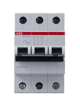 Выключатель автоматический модульный 3п C 10А 4.5кА SH203L C10 ABB 2CDS243001R0104