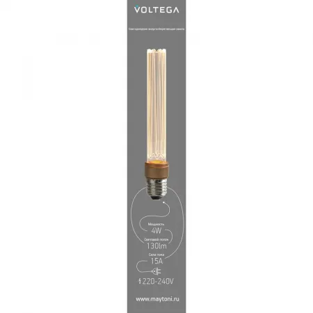 Лампа светодиодная филаментная Loft 271 T30 4Вт 1800К E27 DIM Voltega 8570