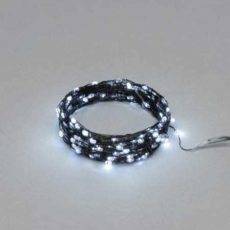 Гирлянда "Роса" 20м 200LED бел. IP20 230В с контроллером провод зел. Neon-Night 303-265