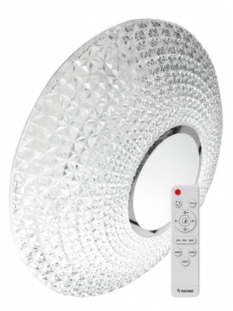 Светильник светодиодный PREMIUM CRYSTAL 75Вт 230В 3000-6500К 6000лм IP40 505х125мм настенно-потолочный управляемый с пультом ДУ КОСМОС KSCrys75W