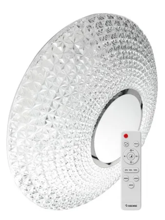 Светильник светодиодный PREMIUM CRYSTAL 75Вт 230В 3000-6500К 6000лм IP40 505х125мм настенно-потолочный управляемый с пультом ДУ КОСМОС KSCrys75W