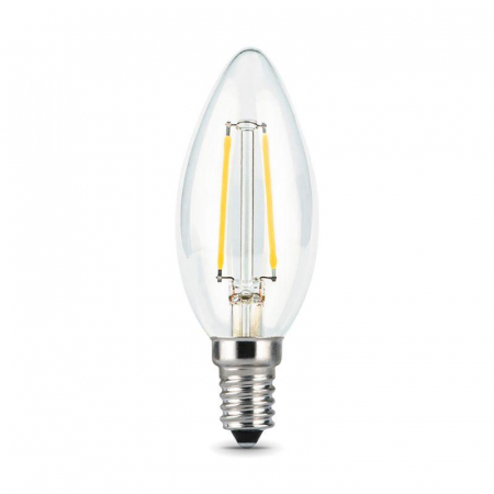Лампа светодиодная филаментная Black Filament 9Вт свеча 2700К тепл. бел. E14 680лм GAUSS 103801109