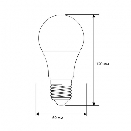Лампа светодиодная LED13-A60/830/E27 13Вт грушевидная матовая 3000К тепл. бел. E27 1075лм 220В Camelion 12045