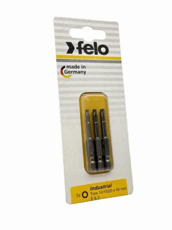 Биты TX10/TX15/TX20 50мм Industrial (блист.3шт) FELO 03693116