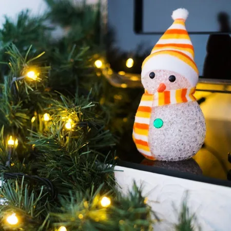Фигура светодиодная "Снеговик" 10см 1LED RGB 1.5Вт 4.5В IP20 EVA элементы питания 3хAG13 (в компл.) Neon-Night 513-019