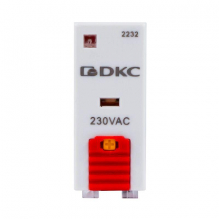 Реле одиночное 230В AC 1 перекидн. контакт тестовая кнопка DKC IR-230AC-1CO-D