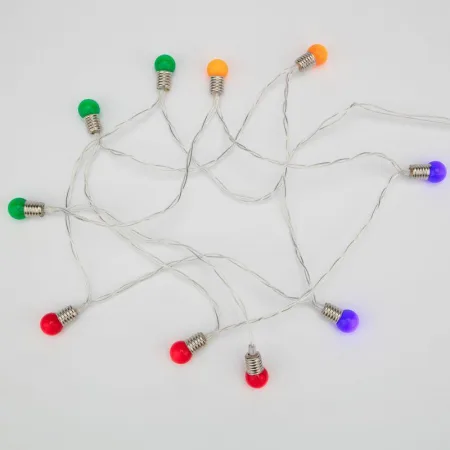 Гирлянда светодиодная "Мини-лампочки" 1.5м 10LED мультиколор 0.1Вт IP20 провод ПВХ прозр. элементы питания 2хAA (не в компл.) Neon-Night 303-074