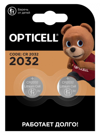 Элемент питания литиевый CR2032 (блист. 2шт) Specialty Opticell 5060002/6060002