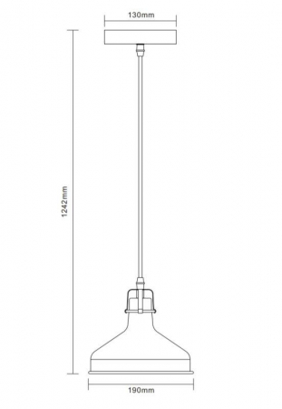 Светильник PL-425S С62 подвес. Amsterdam 1хE27 60Вт 230В черн.+медь Camelion 13023